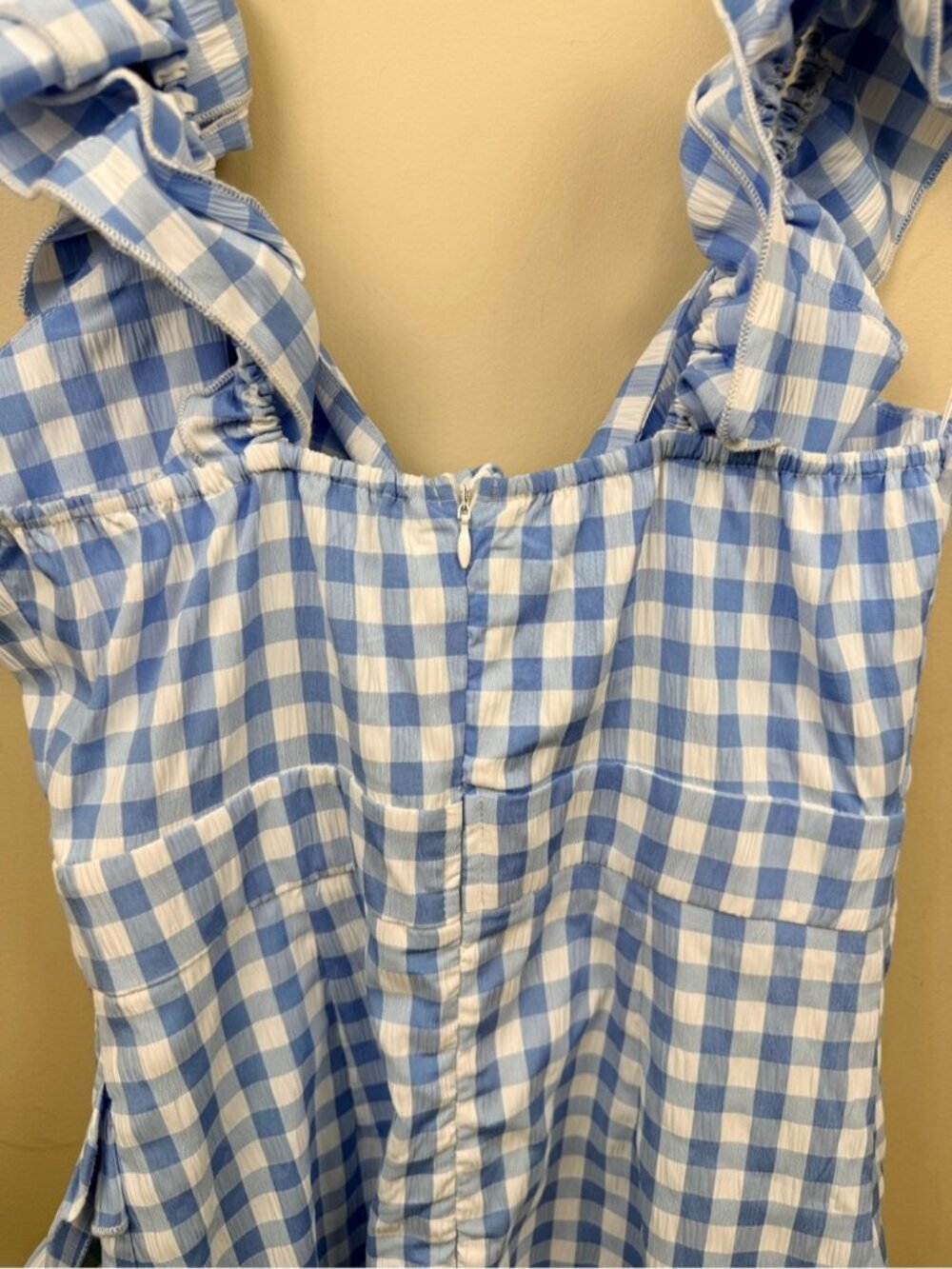 MABLE blue gingham cut out cute summer dress small - Picture 12 of 13
